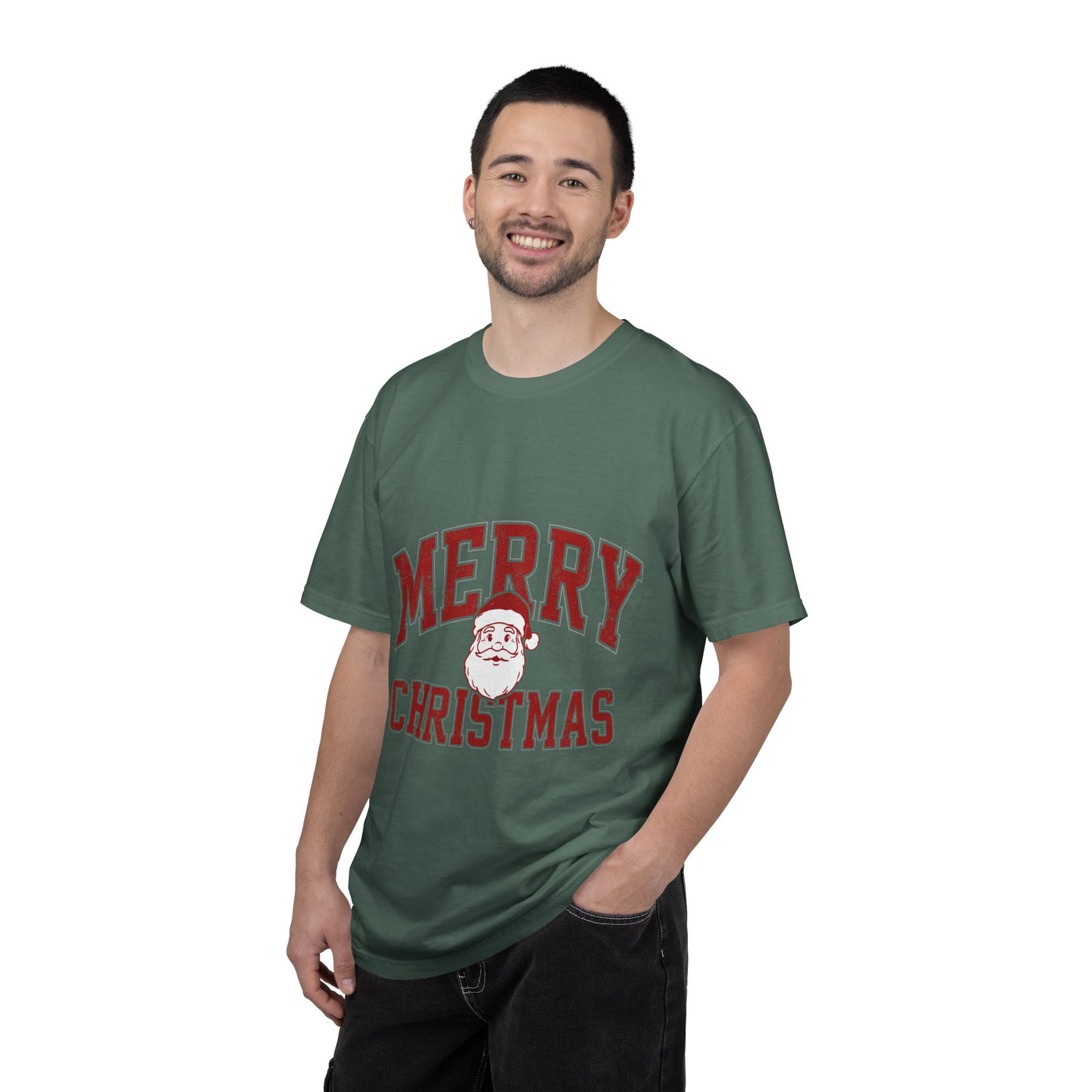 Merry Christmas Santa Shirt, Vintage Holiday T-Shirt, Festive Christmas Party Tee, Retro Santa Claus Gift for Family Photos, Men or Women