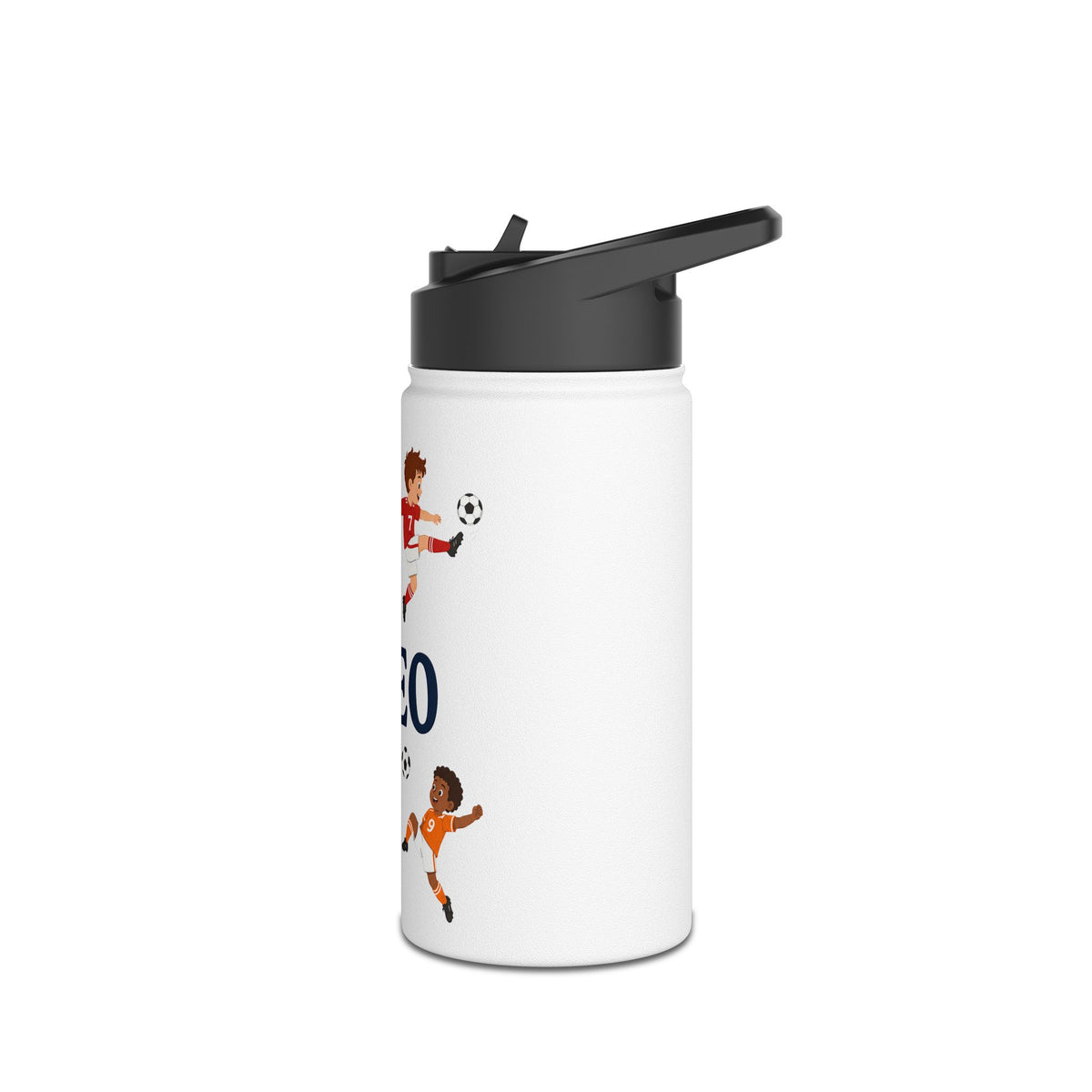 Personalized Soccer Kids Water Bottle, Custom Name Sports Water Bottle for Boys, Soccer Player Water Bottle, Back to School Gift