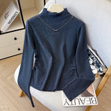 Women's Necklace Semi-High Neck Top