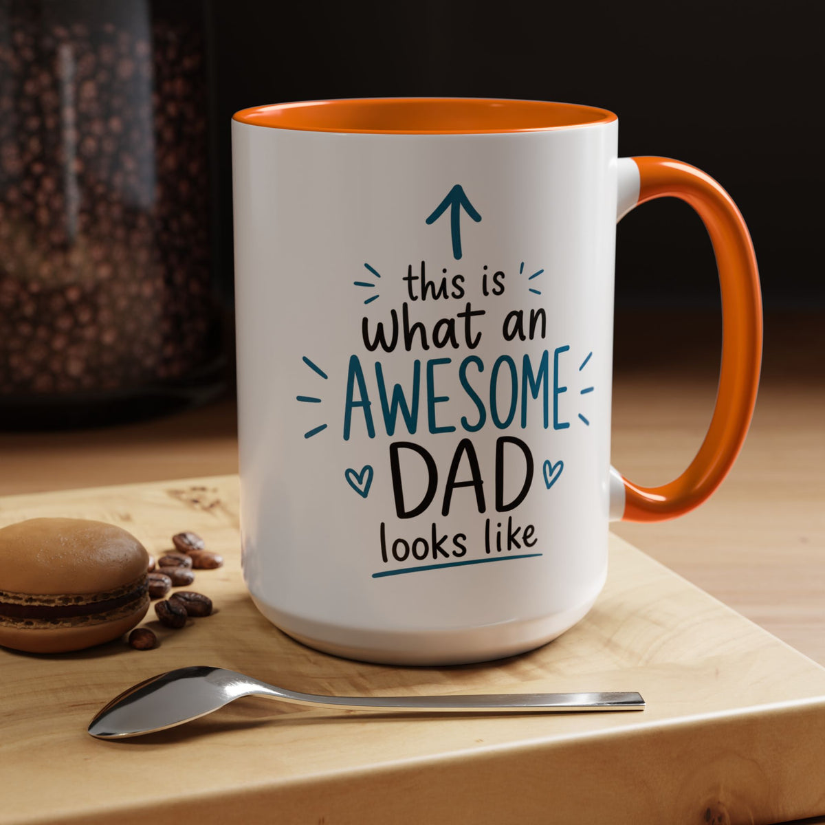 This Is What An Awesome Dad Looks Like Coffee Mug, Father's Day Gift from Daughter or Son, Funny Papa Birthday Ceramic Tea Cup