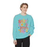 Happy to See Your Face Sweatshirt, Colorful Teacher Crewneck, Retro Classroom Shirt, Back to School Outfit, Educator Appreciation Gift