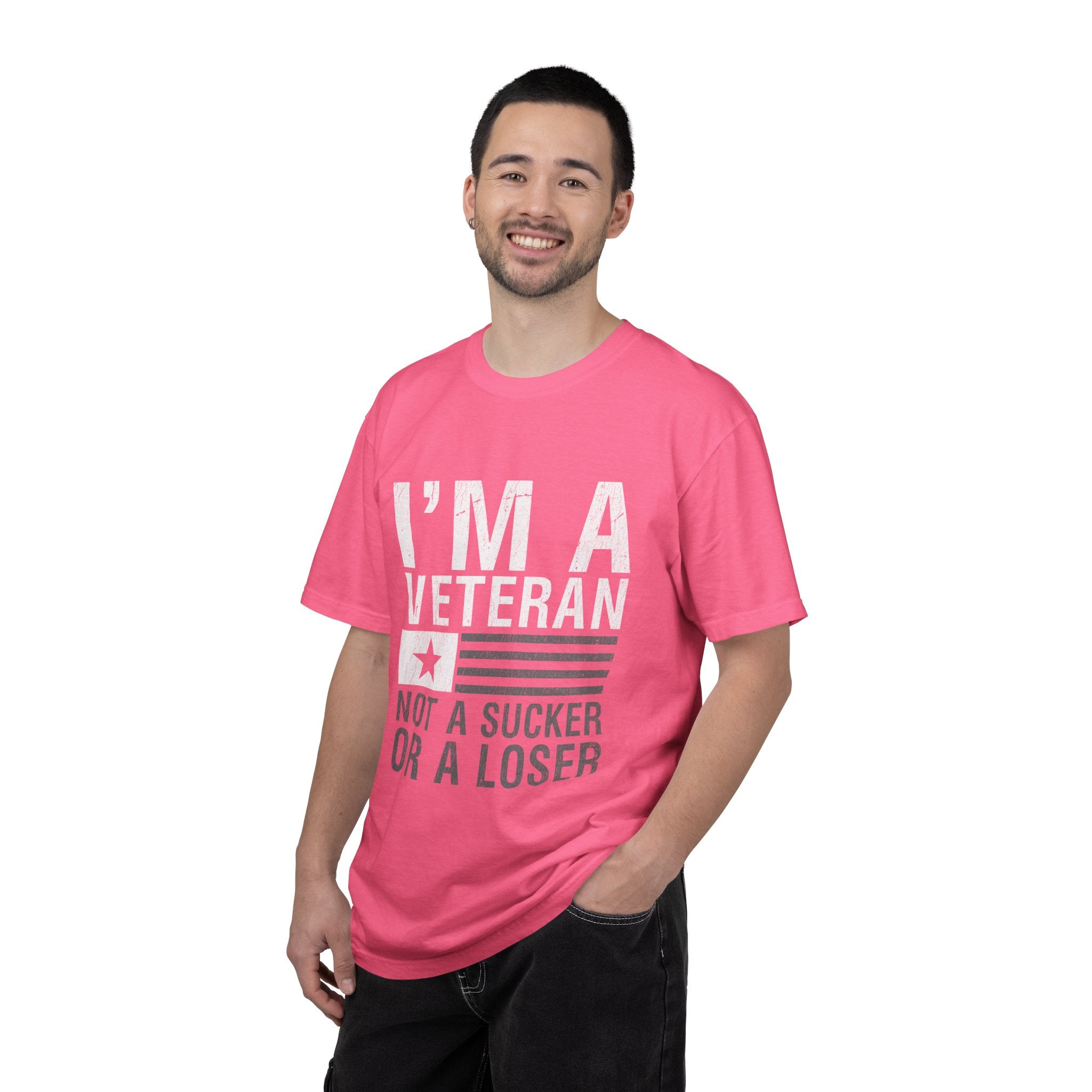 I'm a Veteran Not a Sucker or Loser Shirt, Bold Military T-Shirt, Patriotic Gift for Veteran, Veterans Day Tee, Retired Soldier Apparel
