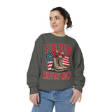 Proud Military Mom Sweatshirt, Patriotic Army Mom Pullover, Gift for Military Mother, Deployment Homecoming Crewneck, Flag Floral Top