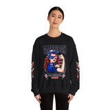 American Empowered Women Sweatshirt, Patriotic Rosie Style Crewneck, USA Flag Pullover, Fourth of July Outfit, Feminist Gift for Her