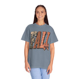 Patchwork Fall Shirt, Floral Leopard Plaid Autumn Graphic Tee, Coquette Bow Seasonal Gift for Women, Cozy Thanksgiving Outfit for Her