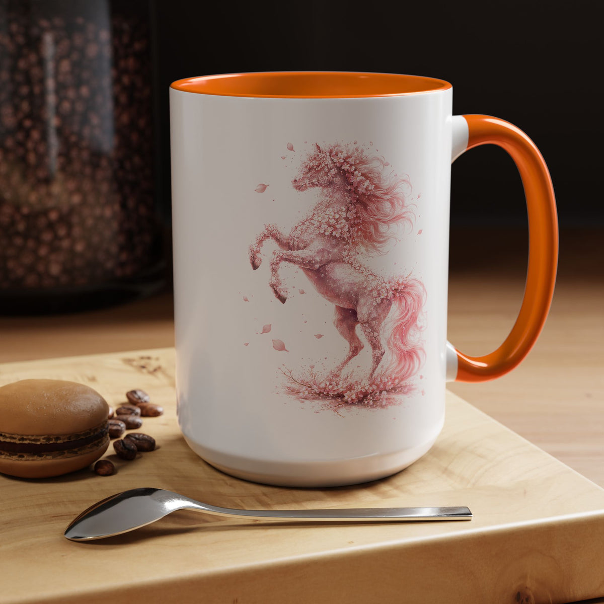 Floral Horse Mug, Horse Lover Gift, Equestrian Coffee Mug, Horse Mom Cup, Horse Art Mug, Ranch Life Gift, Horse Owner Present