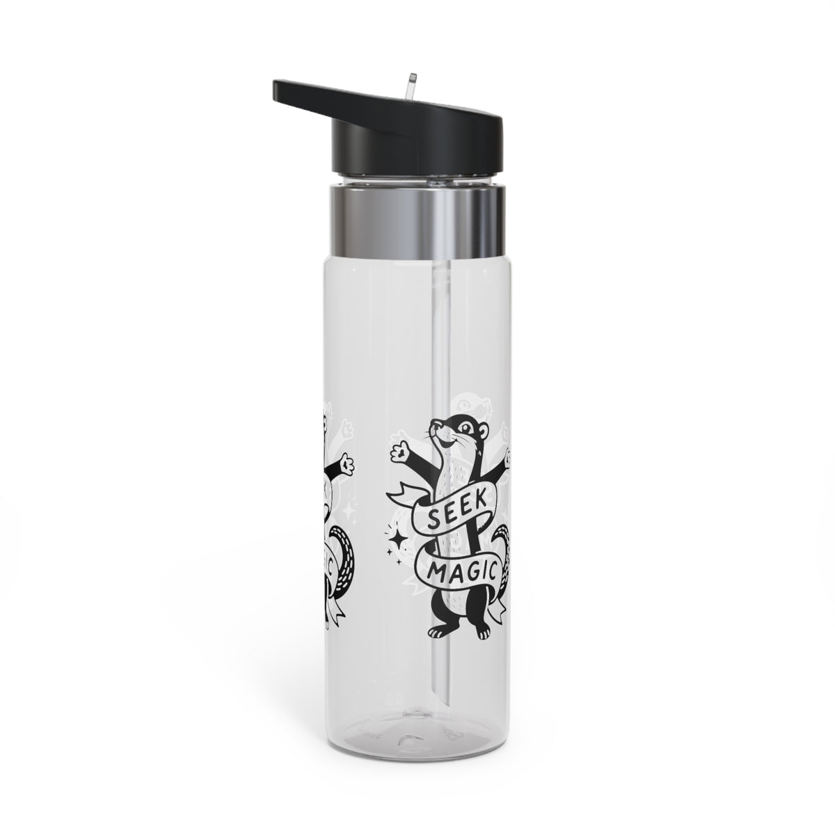 Seek Magic Water Bottle, Cute Otter Water Bottle, Adventure Gift for Kids, Nature Lover Gift, Inspirational Reusable Drink Bottle
