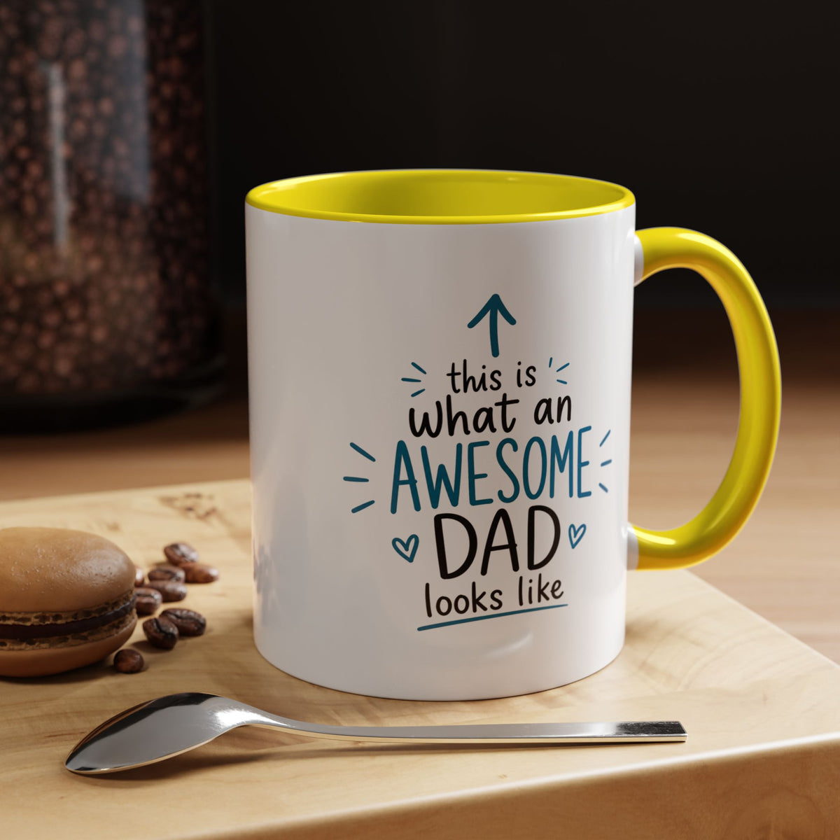 This Is What An Awesome Dad Looks Like Coffee Mug, Father's Day Gift from Daughter or Son, Funny Papa Birthday Ceramic Tea Cup