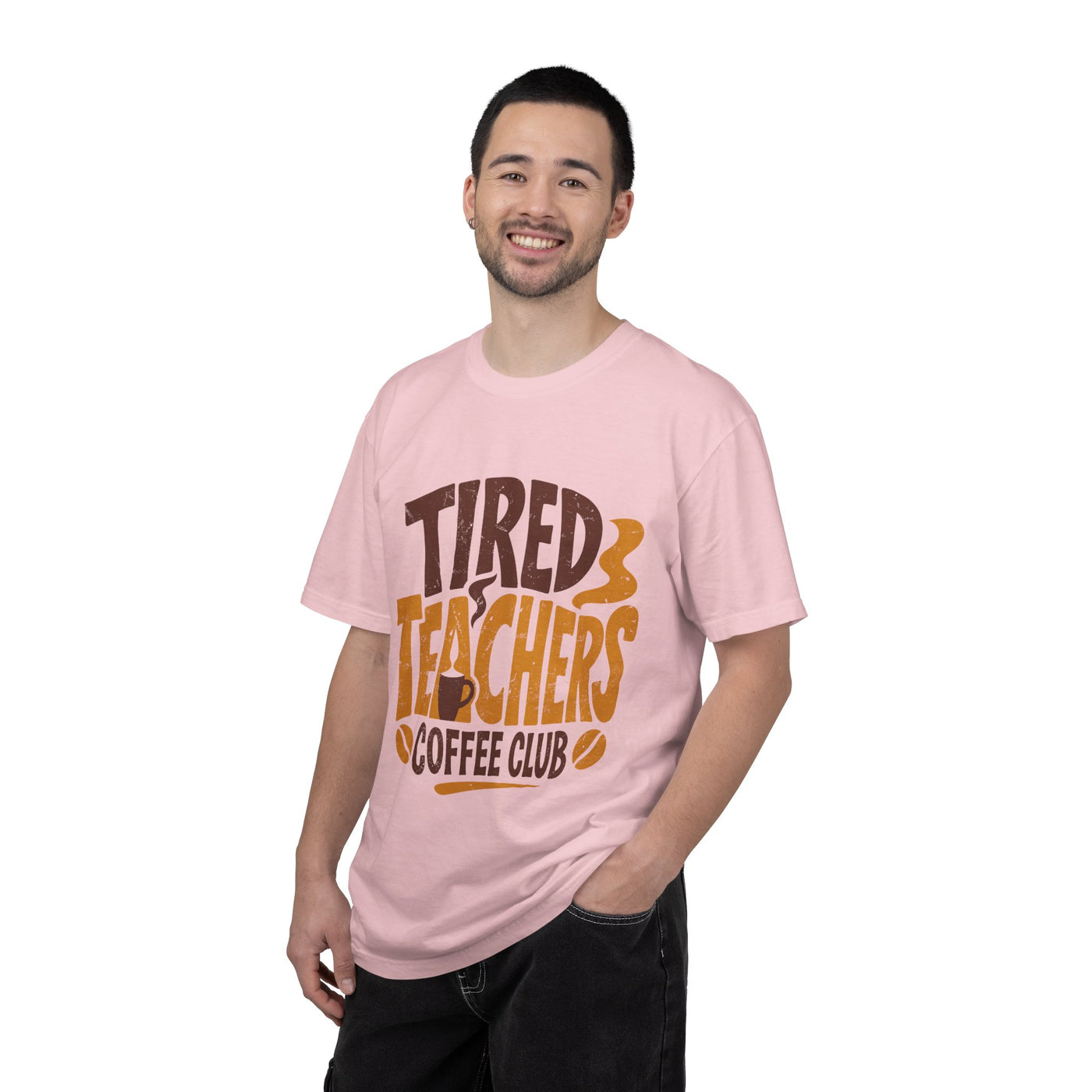 Funny Teacher Coffee Comfort Colors Shirt, Tired Teachers Coffee Club Tee, Teacher Appreciation Gift, Educator Graphic Shirt