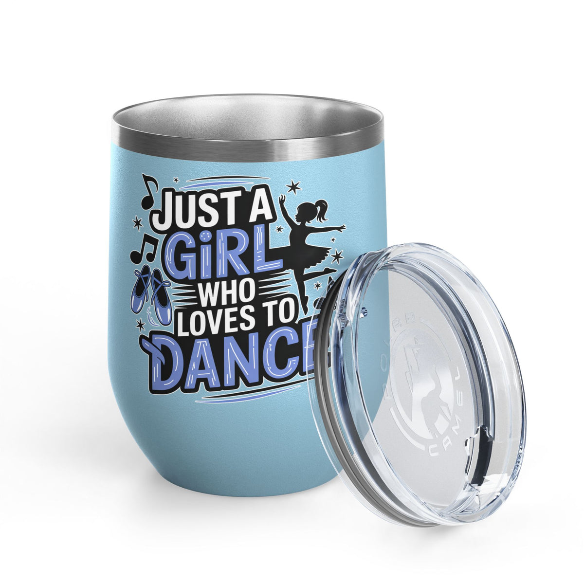 Dance Lover Wine Tumbler, Just a Girl Who Loves to Dance, Cute Dancer Drink Tumbler, Ballerina Gift for Her, Dance Teacher Gift, Ballet