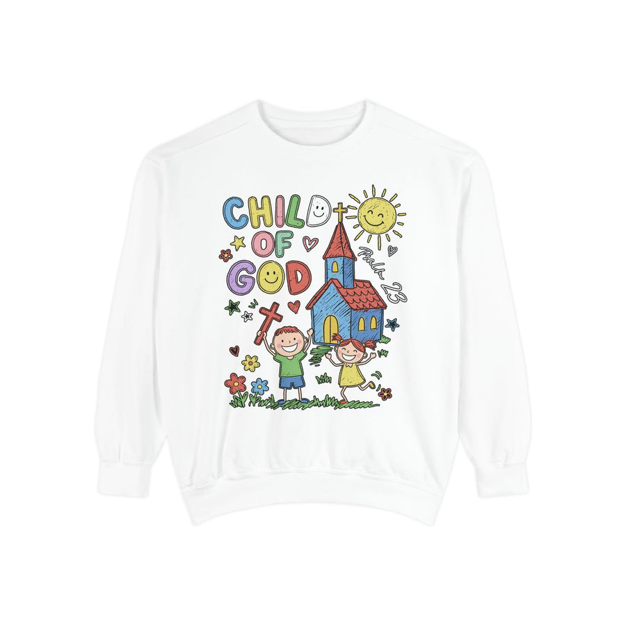 Child of God Comfort Sweatshirt, Christian Kids Crewneck Sweatshirt, Faith Based Children's Gift, Sunday School Comfort Sweatshirt