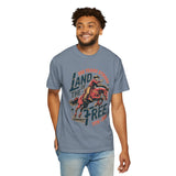 Land of the Free 250 Years Strong Comfort Colors Shirt, America 250th Anniversary Tee, Patriotic Cowboy Graphic Shirt, USA 1776-2026