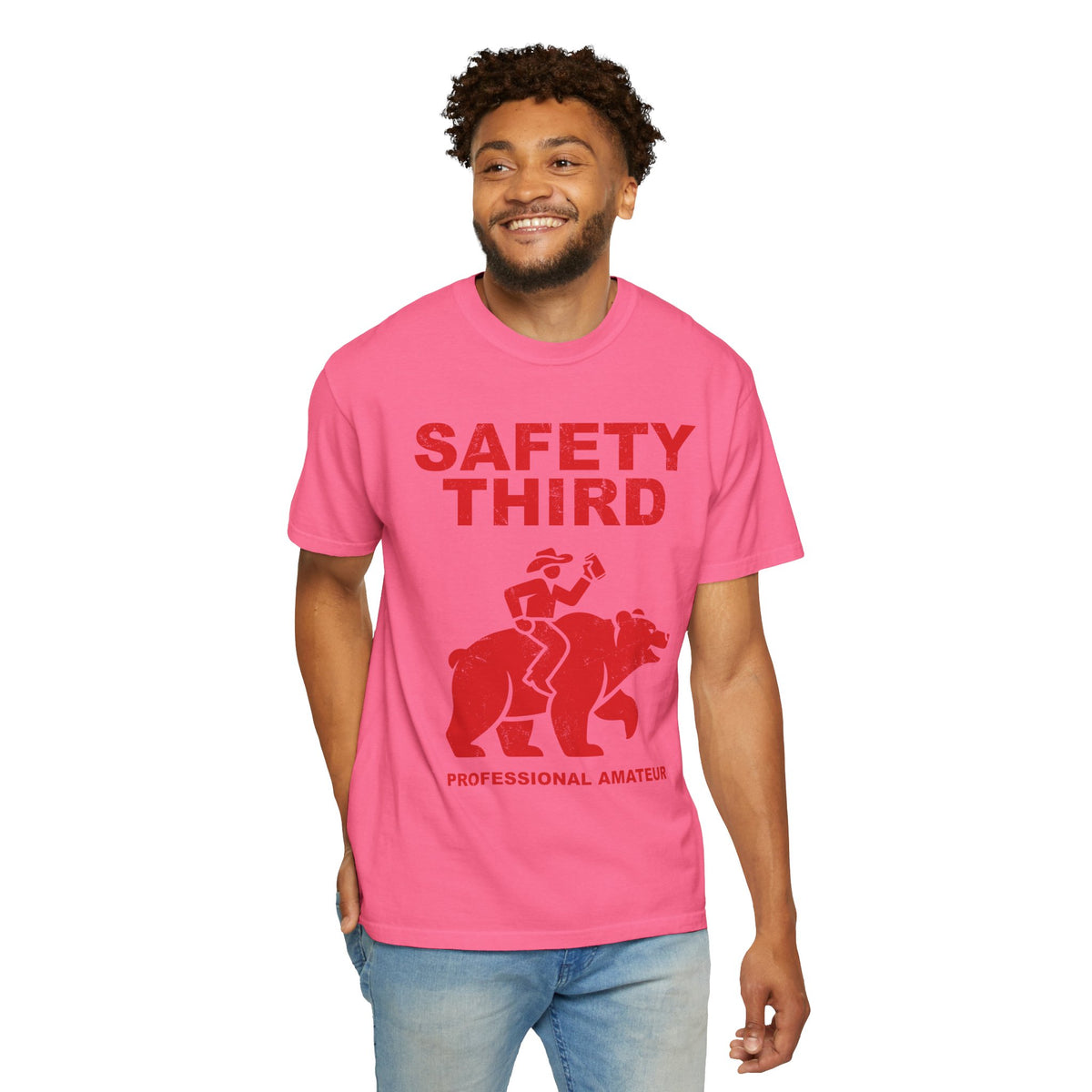 Comfort Colors Safety Third Shirt, Funny Blue Collar Worker Tee, Construction Humor Shirt, Tradesman Gift, Professional Amateur Graphic Tee