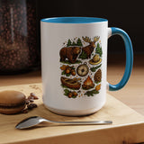 Camping Mug, Woodland Wildlife Coffee Cup, Bear and Moose Outdoor Gift, Rustic Cabin Kitchen Decor, Birthday Present for Camper or Hiker