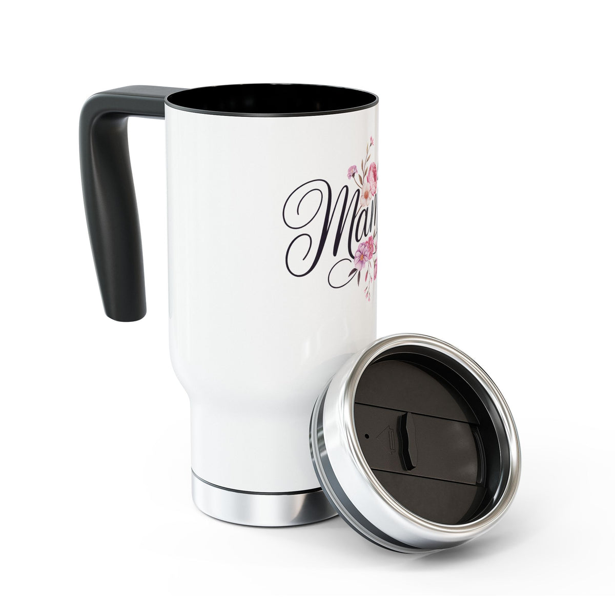 Mama Floral Stainless Steel Travel Mug, Mothers Day Gift for Mom, Flower Coffee Cup, Mom Travel Mug, Birthday Gift for Mama