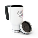 Mama Floral Stainless Steel Travel Mug, Mothers Day Gift for Mom, Flower Coffee Cup, Mom Travel Mug, Birthday Gift for Mama