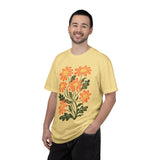 Orange Daisy Graphic Shirt, Retro Floral T-Shirt for Flower Lovers, Groovy Botanical Tee, Cheerful Garden Gift for Women and Gardeners