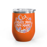 Magical Wine Tumbler, Create Your Own Magic Cup, Floral Fantasy Drinkware, Witchy Gift for Her, Birthday Gift for Magic Lover