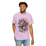 Land of the Free 250 Years Strong Comfort Colors Shirt, America 250th Anniversary Tee, Patriotic Cowboy Graphic Shirt, USA 1776-2026