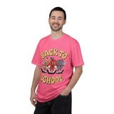 Back to School T-Shirt, Retro Apple Pencil and Book Graphic Tee, Teacher Shirt, First Day Classroom Outfit, Educator Gift, School Staff Top