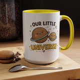 Cute Planet Family Mug, Our Little Universe Coffee Mug, Parent Child Gift, New Mom Mug, Space Lover Family Cup, Baby Shower Gift