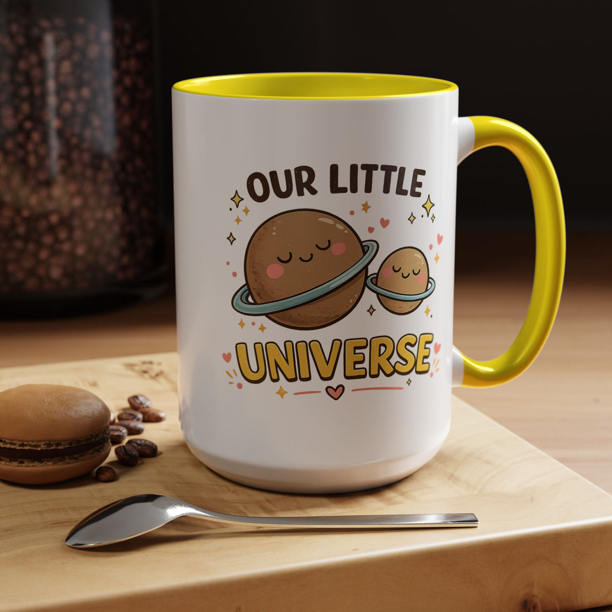 Cute Planet Family Mug, Our Little Universe Coffee Mug, Parent Child Gift, New Mom Mug, Space Lover Family Cup, Baby Shower Gift