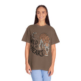 Leopard Graphic Comfort Colors Shirt, Wild At Heart Leopard Tee, Boho Animal Print Shirt, Safari Lover Gift for Women