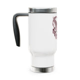 Gothic Rose Stainless Steel Travel Mug, Eternal Love Winged Rose Cup, Romantic Gift for Her, Vintage Dark Romance Drinkware