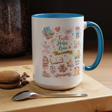 Christian Faith Hope Love Mug, Inspirational Bible Verse Coffee Mug, Jesus Is Everything Gift, Religious Mug for Women