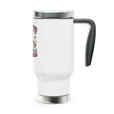Unicorn Stainless Steel Travel Mug, Born to Sparkle Cup, Cute Fantasy Drinkware, Magical Gift for Her, Unicorn Lover Birthday Gift