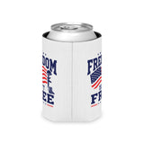 Freedom Isn't Free Can Cooler, Patriotic Drink Holder, Military Inspired Beverage Sleeve, Veteran Gift, American Flag Drink Cozy, USA Gift