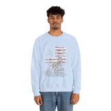 Personalized Hunting Sweatshirt, Custom Deer American Flag Pullover, Patriotic Outdoorsman Crewneck, Hunter Gift, Personalized Family Shirt