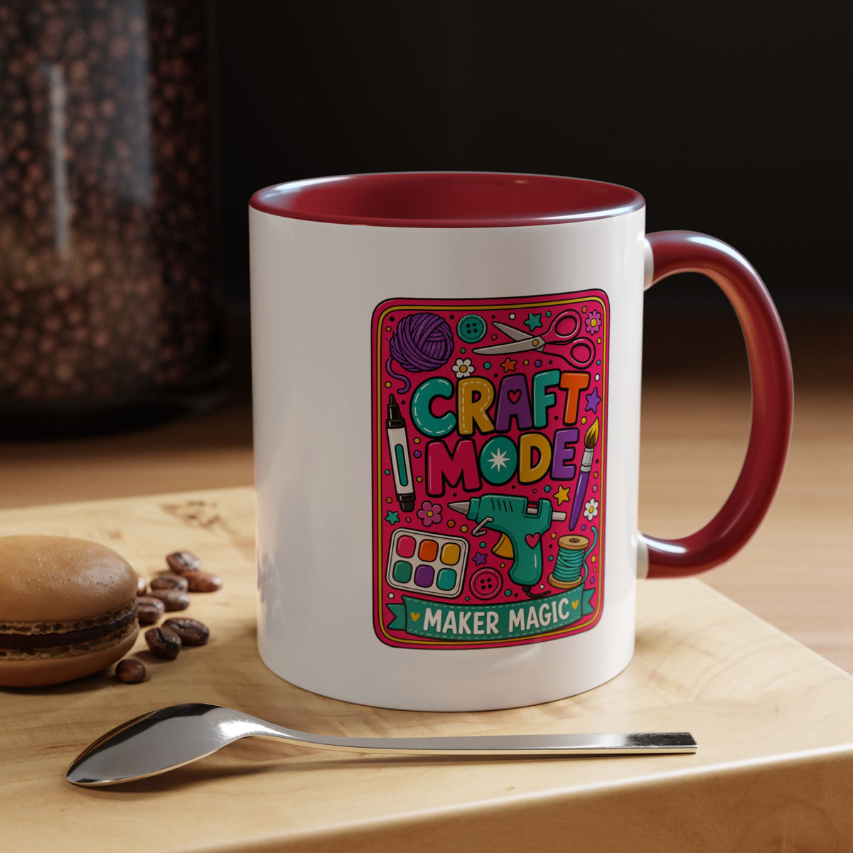 Craft Lover Coffee Mug, Craft Mode Maker Magic Mug, Gift for Crafters and DIY Enthusiasts, Creative Hobby Coffee Cup for Makers