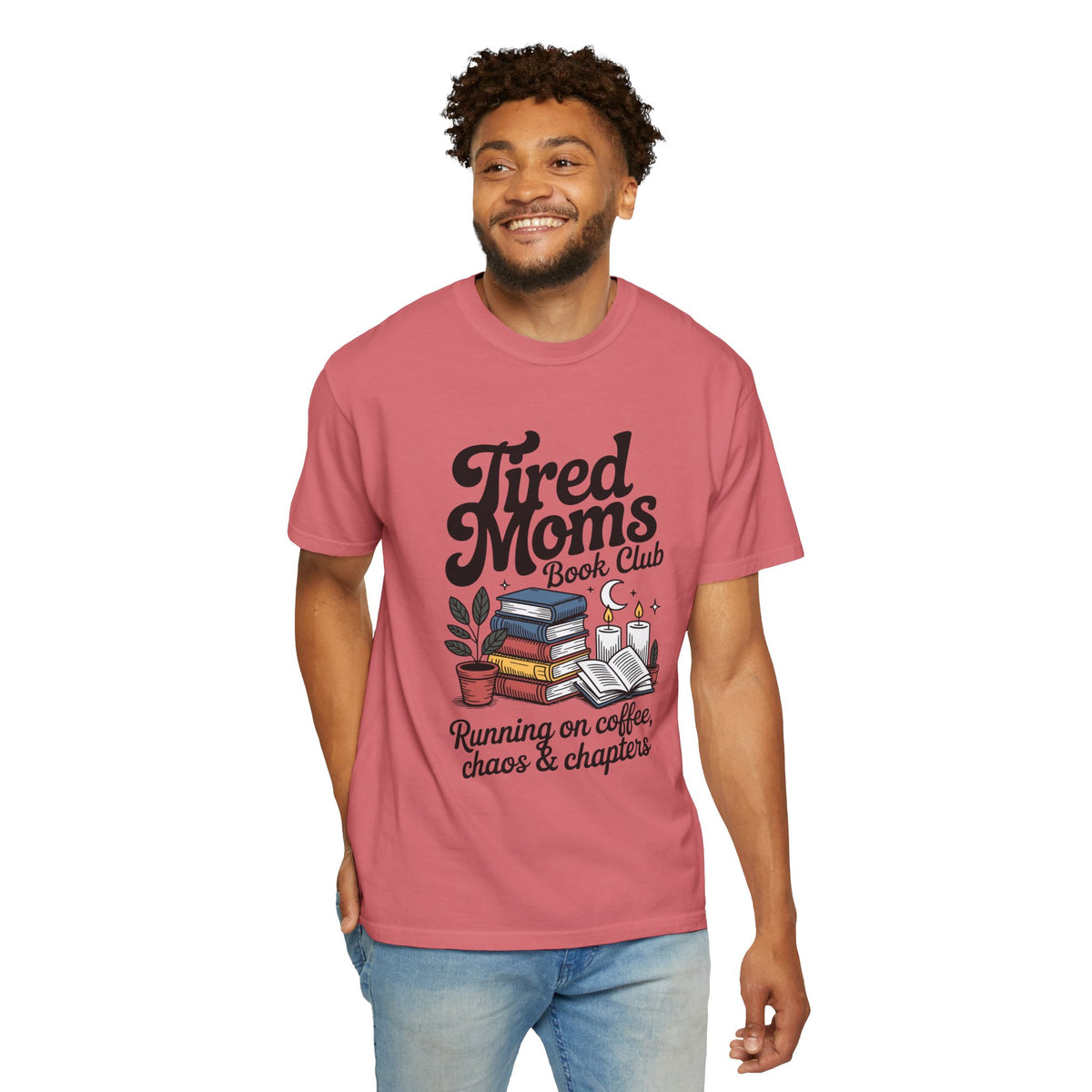 Comfort Colors Tired Moms Book Club Shirt, Book Lover Mom Tee, Reading Mom Shirt, Coffee and Books Graphic Tee, Booktok Gift