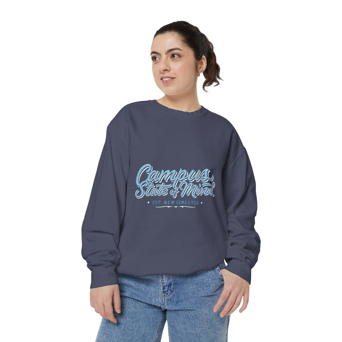 Campus State of Mind Sweatshirt, New Semester College Crewneck, University Student Gift, Back to School Pullover, Campus Outfit, Dorm Life