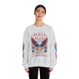 1776 Wings of Freedom Sweatshirt, Patriotic Eagle Pullover, American Flag Crewneck, USA 250th Anniversary Gift, Fourth of July Top