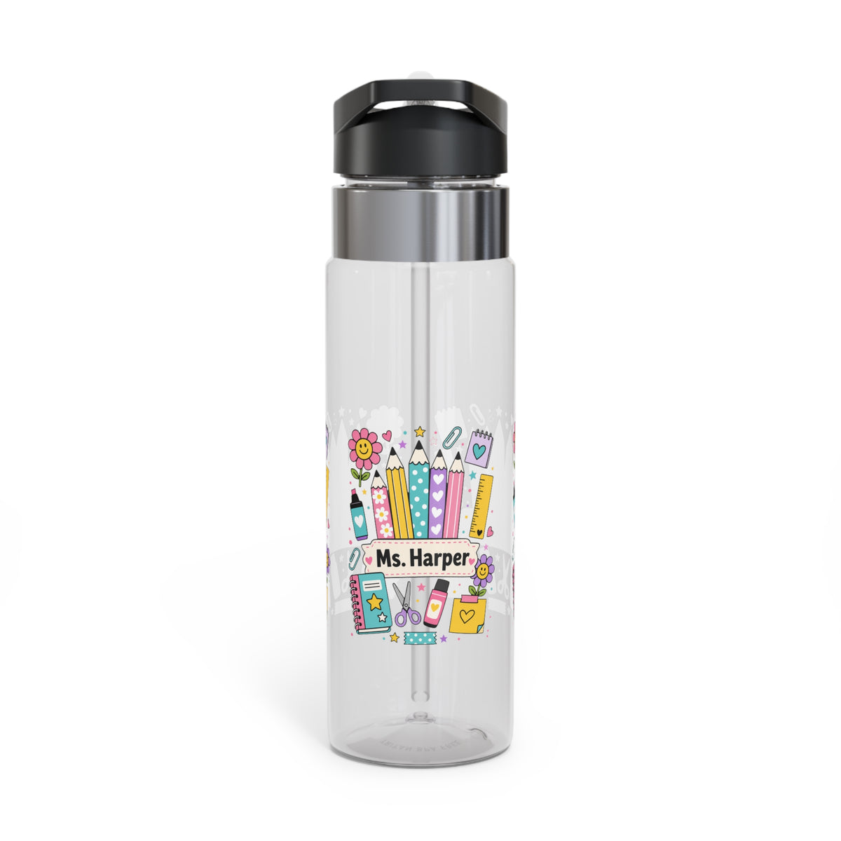 Personalized Teacher Water Bottle, Cute Teacher Gift for Classroom, Educator Appreciation Gift, School Staff Bottle, Back to School Gift