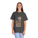 US Army Veteran Shirt, American Flag Camo T-Shirt, Military Dog Tag Tee, Patriotic Gift for Soldier, Retirement or Veterans Day Top