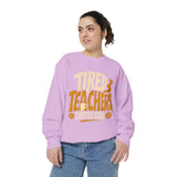 Tired Teachers Coffee Club Comfort Colors Sweatshirt, Funny Teacher Coffee Shirt, Educator Gift, Teacher Life Pullover