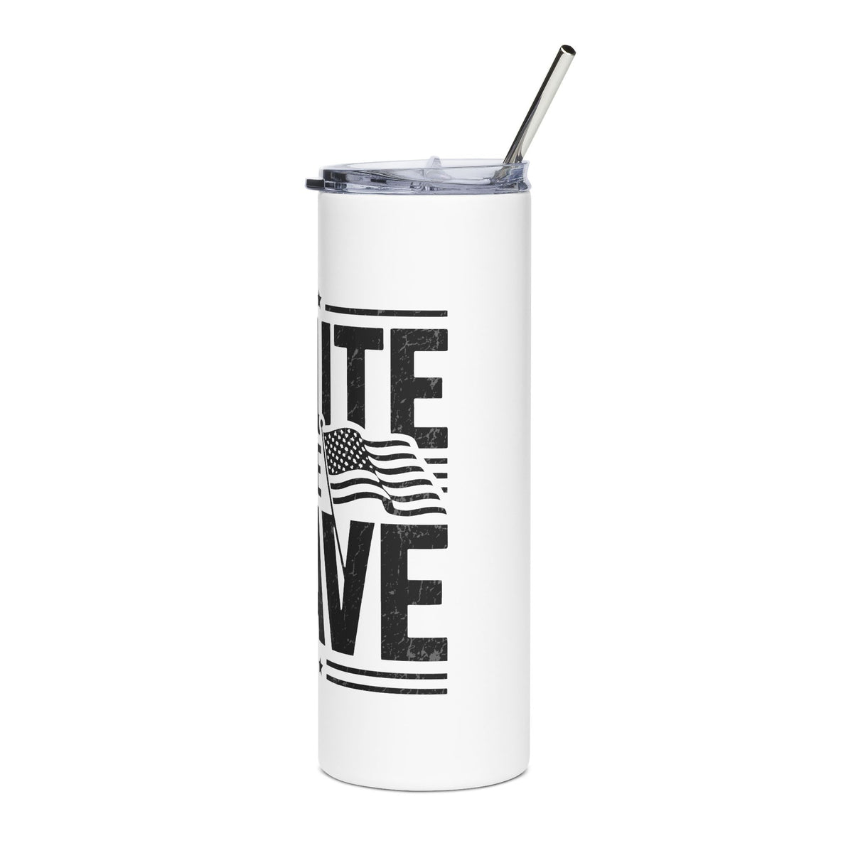 Patriotic Skinny Tumbler, Salute the Brave Travel Cup, Military Veteran Gift, American Pride Drinkware, USA Patriotic Gift for Him