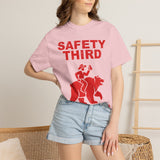 Comfort Colors Safety Third Shirt, Funny Blue Collar Worker Tee, Construction Humor Shirt, Tradesman Gift, Professional Amateur Graphic Tee