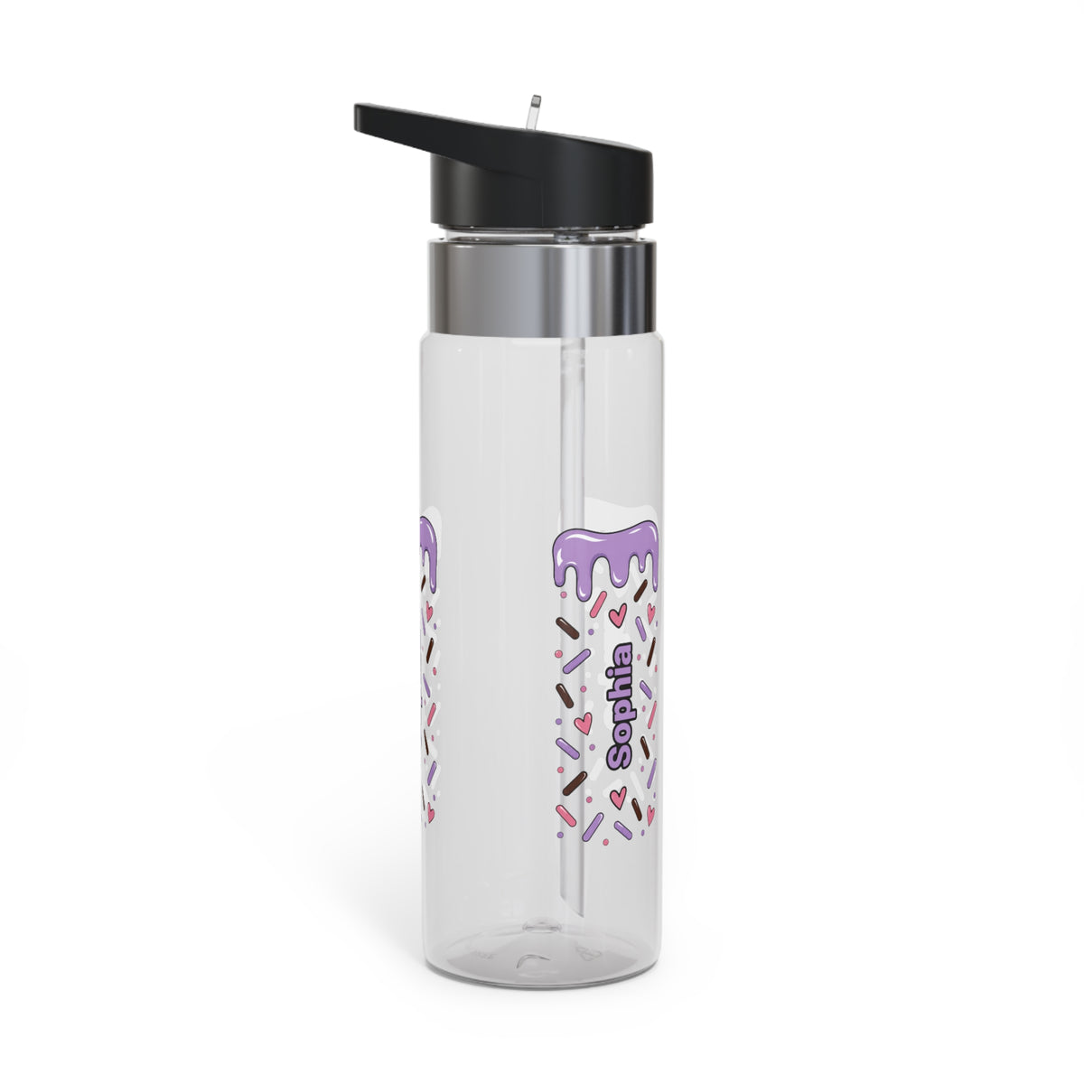 Personalized Girl Water Bottle, Cute Custom Drink Bottle, Colorful School Hydration Bottle, Birthday Gift for Girls, Teen Girl Gift