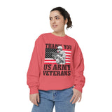 Thank You US Army Veterans Sweatshirt, Patriotic Soldier Crewneck, Military Appreciation Gift, American Flag Pullover for Veterans Day