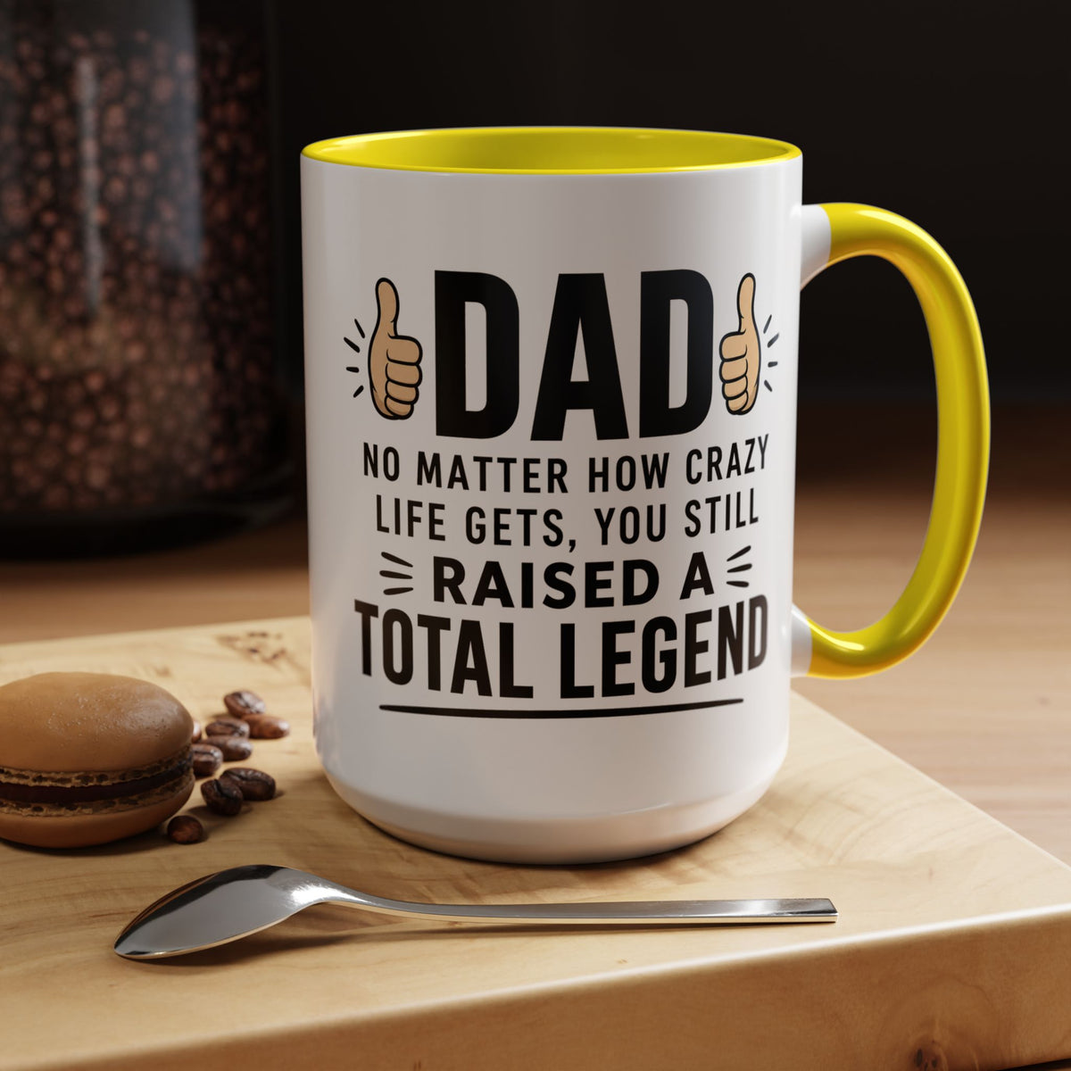 Funny Dad Coffee Mug, Dad Raised a Total Legend Mug, Father's Day Gift for Dad, Cool Dad Coffee Cup, Birthday Gift for Father