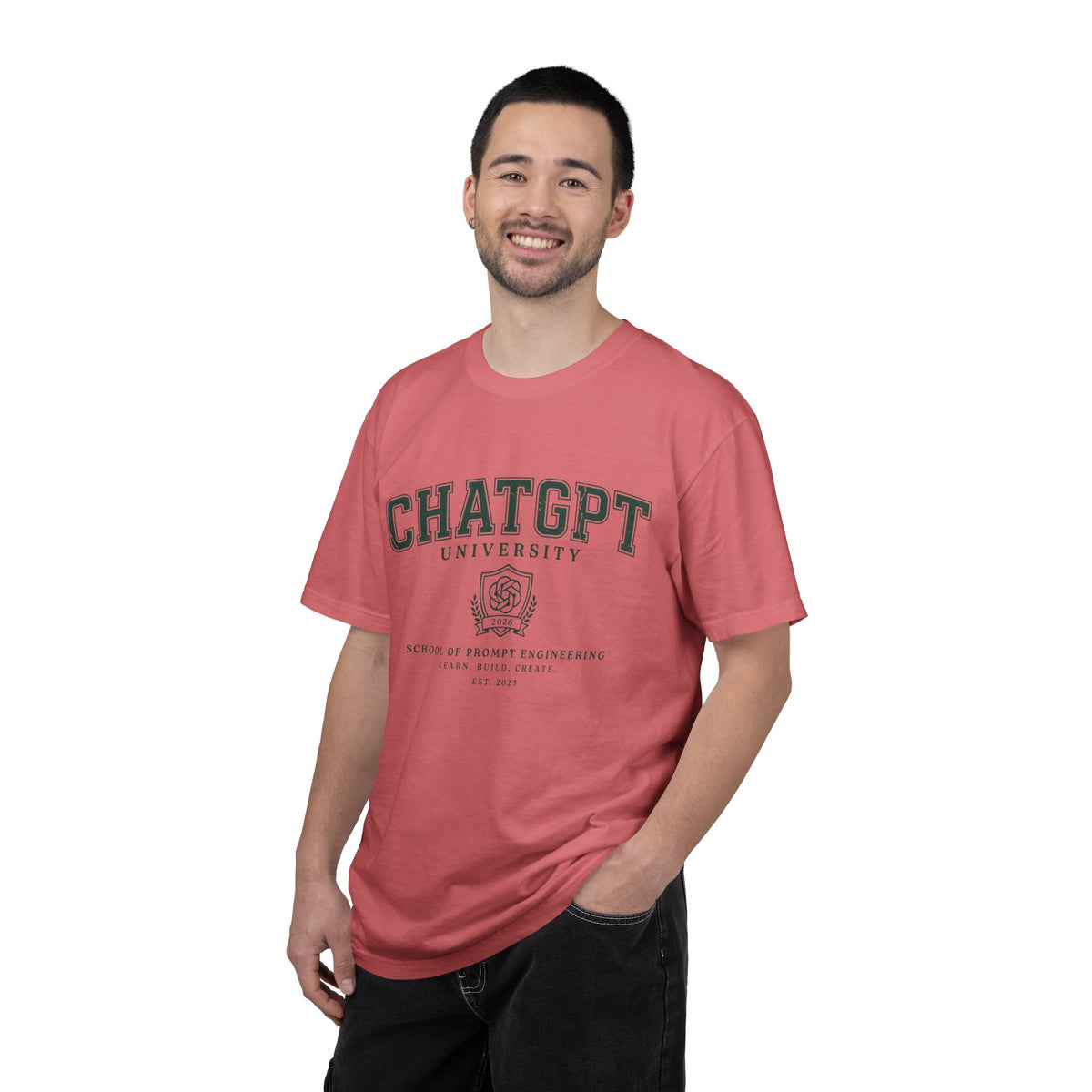 ChatGPT University T-Shirt, Prompt Engineering Graphic Tee, AI Student Gift, Funny Tech Shirt, Coder Graduation Campus Outfit 2026