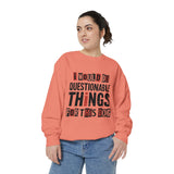 Funny Dog Lover Sweatshirt, I Would Do Questionable Things For This Dog Crewneck, Dog Dad Gift, Pet Lover Sweatshirt