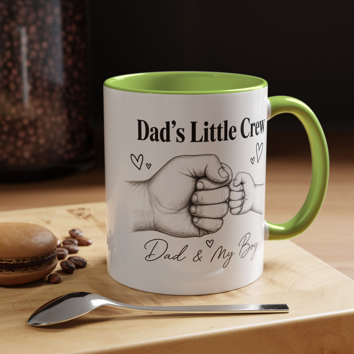 Personalized Dad and Son Coffee Mug, Dad's Little Crew Mug, Father Son Bond Gift, Father's Day Mug from Son, Custom Dad Gift