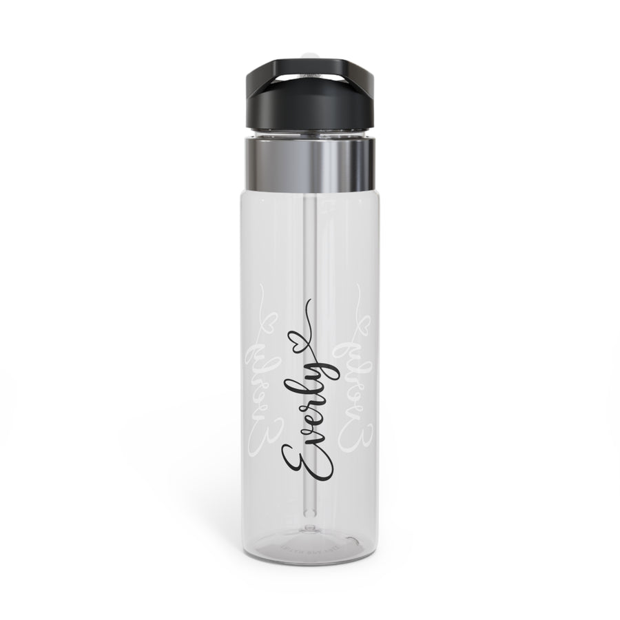 Custom Script Name Water Bottle, Personalized Elegant Drink Bottle with Heart, Minimal Girls School Bottle, Birthday Gift for Her