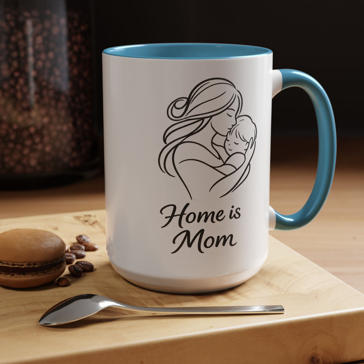 Home Is Mom Coffee Mug, Mother Daughter Gift Mug, Meaningful Mom Mug, Mother's Day Gift, Sentimental Gift for Mom, Mom Keepsake Cup