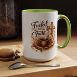 Christian Coffee Mug Fueled By Faith, Faith Based Coffee Cup, Religious Gift for Women, Prayer Warrior Mug, Inspirational Christian Gift